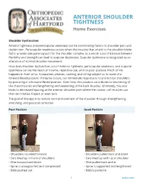 ANTERIOR SHOULDER TIGHTNESS Home Exercises