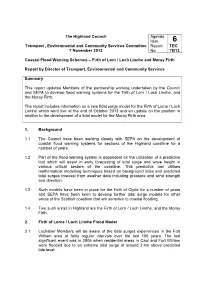 Coastal Flood Warning Schemes – Firth of Lorn / Loch Linnhe and Moray Firth
