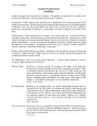 Grade of Construction Guidelines