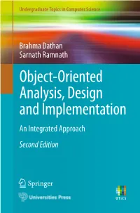 Object-Oriented Analysis, Design and Implementation