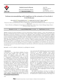 Trichome Micromorphology and Its Significance in the Systematics Ofconvolvulus L