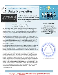 Unity Newsletter Made Direct Amends to Such People Wherever Possible, Except When to Do So Would Injure Them Or Others