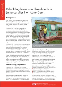 Rebuilding Homes and Livelihoods in Jamaica After Hurricane Dean C A