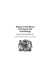 Report of the Board of Enquiry Into Scientology