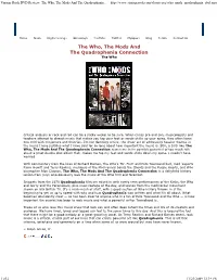 The Who, the Mods and the Quadrophenia Connection the Who