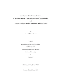 Development of New Domino Reactions of Alkylidene Meldrum's