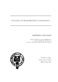 Dynamics of Bose-Einstein Condensation