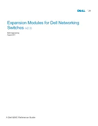 Expansion Modules for Dell Networking Switches (V2.3)