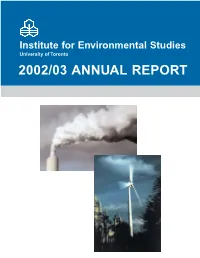 Institute for Environmental Studies 2002-03 Annual Report.Pdf