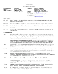 Resume of Charles R