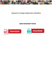 Sparsholt College Application Deadline