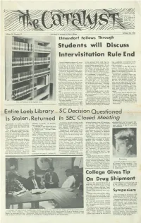 Students Will Discuss Lntervisitation Rule End