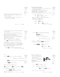 The Optical Theorem Index of Refraction
