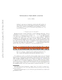 Arxiv:1812.05143V1 [Math.AT] 28 Nov 2018 While Studying a Simpliﬁed Model (1) for Weather Forecasting [18]
