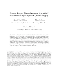 Does a Larger Menu Increase Appetite? Collateral Eligibility and Credit Supply