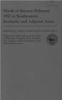 Floods of January-February 1957 in Southeastern Kentucky and Adjacent Areas