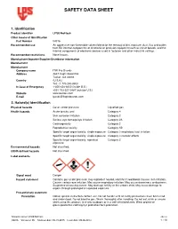 Material Safety Data Sheet