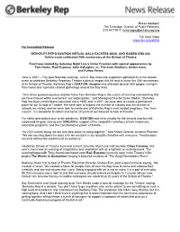 Press Contact: Tim Etheridge, Director of Public Relations 510 647-2917; Tetheridge@Berkeleyrep.Org