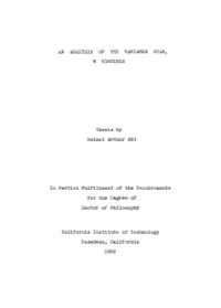 Thesis by Helmut Arthur Abt in Partib.L Fulfillment of the Requirements For