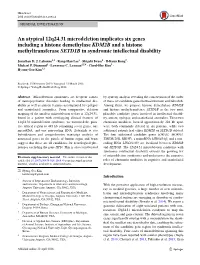 An Atypical 12Q24.31 Microdeletion Implicates Six Genes Including A