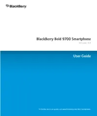Blackberry Bold 9700 Smartphone Version: 5.0