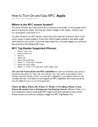 How to Turn on and Use NFC: Apple NFC: Near Field Communication
