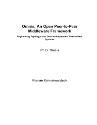 Omnix: an Open Peer-To-Peer Middleware Framework