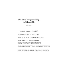Practical Programming in Tcl and Tk