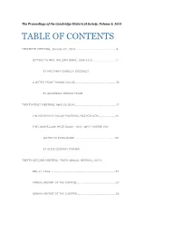 Table of Contents