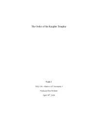 The Order of the Knights Templar