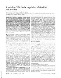 A Role for CD36 in the Regulation of Dendritic Cell Function