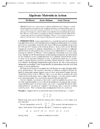 Algebraic Matroids in Action