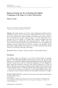 Business Strategy for the Technology Revolution: Competing at the Edge of Creative Destruction