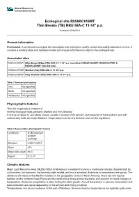 Ecological Site R058AC616MT Thin Breaks (TB) RRU 58A-C 11-14" P.Z