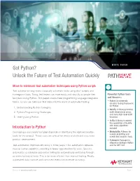 Got Python? Unlock the Future of Test Automation Quickly