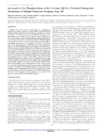 Increased in Vivo Phosphorylation of Ret Tyrosine 1062 Is a Potential Pathogenetic Mechanism of Multiple Endocrine Neoplasia Type 2B1