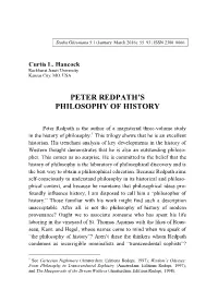 Peter Redpath's Philosophy of History