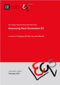 Assessing Next Generation EU