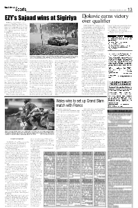 EZY's Sajaad Wins at Sigiriya
