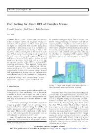 Fast Sorting for Exact OIT of Complex Scenes