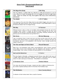 Grove Park's Recommended Book List Year 5 List C