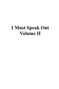 I Must Speak out Volume II