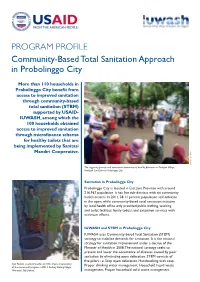 PROGRAM PROFILE Community-Based Total Sanitation Approach in Probolinggo City