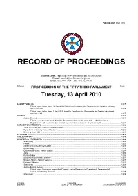Record of Proceedings