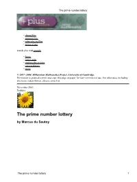 The Prime Number Lottery