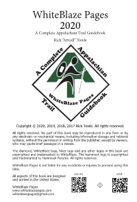 Whiteblaze Pages, a Complete Appalachian Trail Guidebook 2020