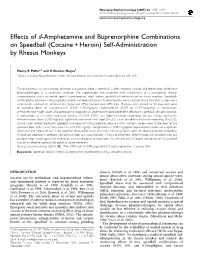 Cocaine + Heroin) Self-Administration by Rhesus Monkeys