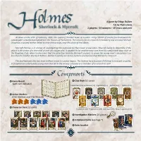 Holmes: Sherlock & Mycroft Rulebook