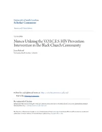Nurses Utilizing the V.O.I.C.E.S. HIV Prevention Intervention in the Black Church Community Jason Richard University of South Carolina - Columbia
