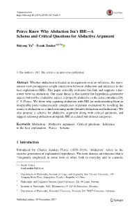 Peirce Knew Why Abduction Isn't IBE—A Scheme and Critical Questions